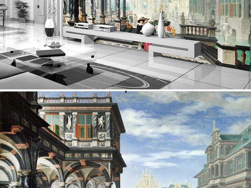 建筑欧美背景素材图片,穿越时空的古典与现代交融